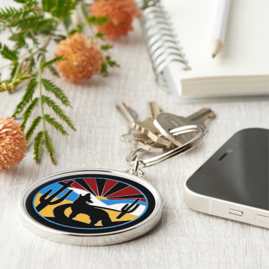 Wüste Sunset Schlüsselanhänger (Seite)