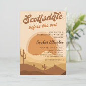 Wüste Sunset Scottsdale Bachelorette Itinerary im Einladung (Stehend Vorderseite)