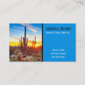 Wüste Sunset Southwestern Business Card Visitenkarte (Vorderseite)