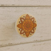 Wüste Sunset Terracotta Moderne Mandala Kunst, Dic Keramikknauf