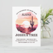 Wüste Sunset Watercolor Western Bachelorette Einladung (Stehend Vorderseite)