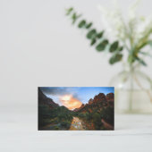 Wüste Sunset Wild River Walk Visitenkarte (Stehend Vorderseite)