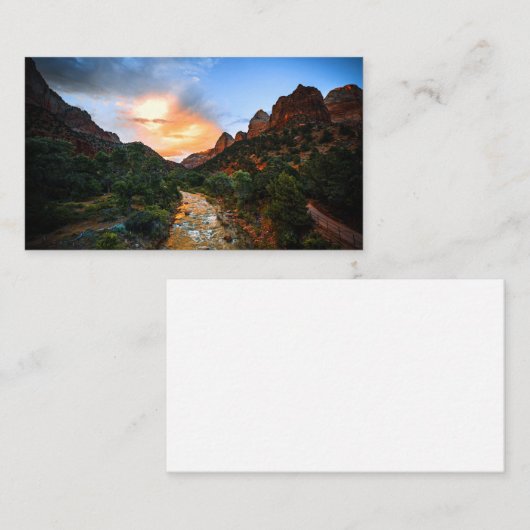 Wüste Sunset Wild River Walk Visitenkarte (Vorne/Hinten)