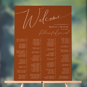 Wüste Terracotta Alphabetische Sitzplätze Acrylschild
