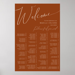 Wüste Terracotta Alphabetische Sitzplätze Poster