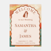 Wüste Terracotta Arch Welcome Board Acrylschild (Vorderseite)