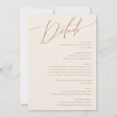 Wüste | Terracotta auf einer Hochzeit Einladung (Rückseite)