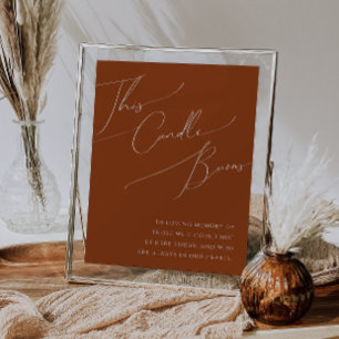 Wüste   Terracotta Diese Kerze Burns Poster