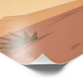 Wüste Terracotta Landschaft mit modernem Angebot Fotodruck (Ecke)