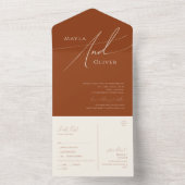 Wüste | Terracotta Lässiges Siegel und Senden All In One Einladung (Innen Boden)