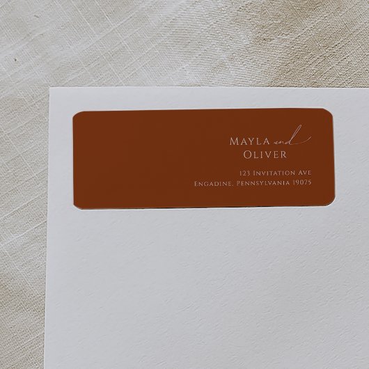 Wüste | Terracotta Return Address Label