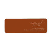 Wüste | Terracotta Return Address Label (Vorne)
