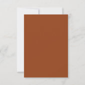 Wüste | Terracotta RSVP Card Karte (Rückseite)
