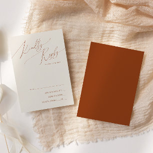 Wüste   Terracotta RSVP Card Karte