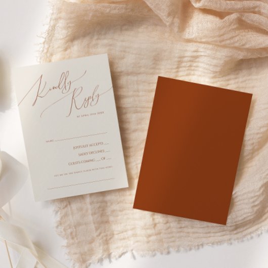 Wüste Terracotta Song Request RSVP Card