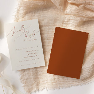 Wüste Terracotta Song Request RSVP Card Karte