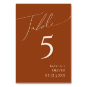 Wüste | Terracotta-Tischnummer Tischnummer (Rückseite)