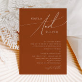 Wüste | Terracotta Traditionelle Hochzeit Einladung