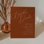 Wüste | Terracotta-Unterschriften-Getränke Sockelschild