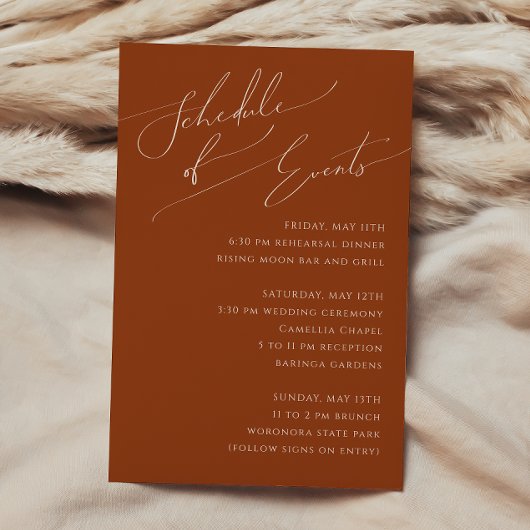 Wüste | Terracotta Veranstaltungskalender Begleitkarte