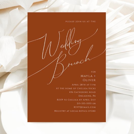Wüste | Terracotta Wedding Brunch Einladung