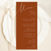 Wüste | Terracotta Wedding Dinner Menu Menükarte