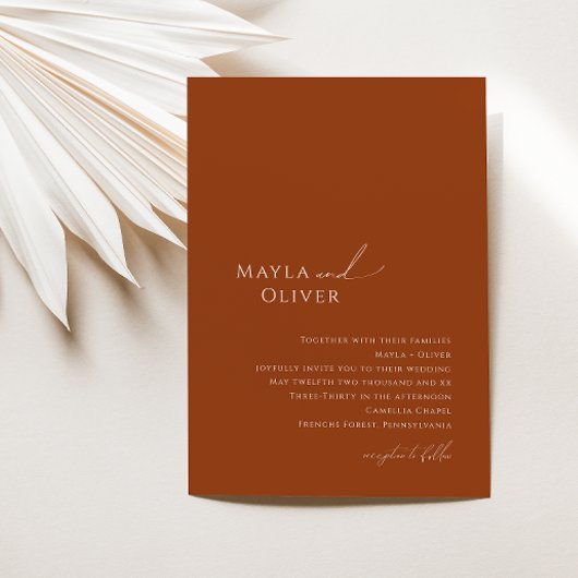 Wüste | Terracotta Wedding Einladung