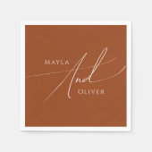 Wüste | Terracotta Wedding Napkins Serviette (Vorderseite)