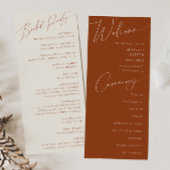 Wüste | Terracotta Wedding Program Programm