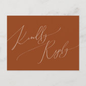 Wüste | Terracotta Wedding RSVP Postkarte (Vorderseite)