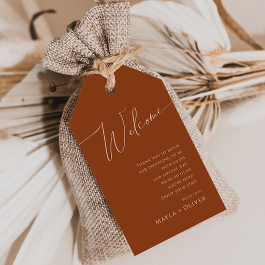 Wüste | Terracotta Wedding Welcome Geschenkanhänger