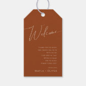 Wüste | Terracotta Wedding Welcome Geschenkanhänger (Vorderseite)