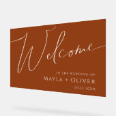 Wüste | Terracotta Willkommen Acrylschild (Winkel)