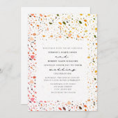 Wüste Terrazzo Moderne Hochzeit Einladung (Vorne/Hinten)