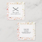 Wüste Terrazzo Muster Bobby Buttone Hair Stylist Quadratische Visitenkarte (Vorne/Hinten)