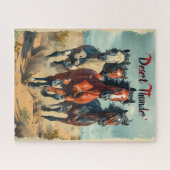 Wüste Thunder Pferde Galopp Puzzle (Horizontal)