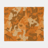 Wüste Tier Cammo/Hirsch/Elch/Elch/Jagdhund Fleecedecke (Vorderseite (Horizontal))