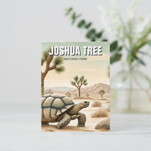 Wüste Tortoise im Joshua-Tree-Nationalpark Postkarte (Stehend Vorderseite)
