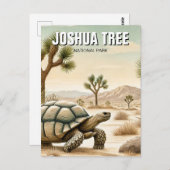 Wüste Tortoise im Joshua-Tree-Nationalpark Postkarte (Vorne/Hinten)