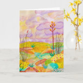 Wüste Träume Wasserfarbe New Mexico CUSTOM Karte (Gelbe Blume)