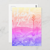 Wüste Träume Wasserfarbe New Mexico Sunset Danke Postkarte (Vorne/Hinten)