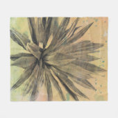 Wüste träumt | grüne Pflanze Fleecedecke (Vorderseite (Horizontal))