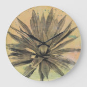 Wüste träumt | grüne Pflanze Große Wanduhr (Vorderseite)