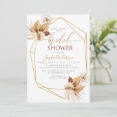 Wüste Tropical Boho Pampas Grass Brautparty Einladung (Stehend Vorderseite)