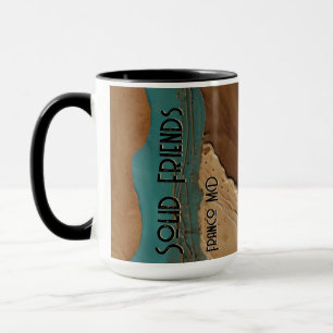 Wüste Türkis Oasis Dune Earthy Mirage Text Tasse