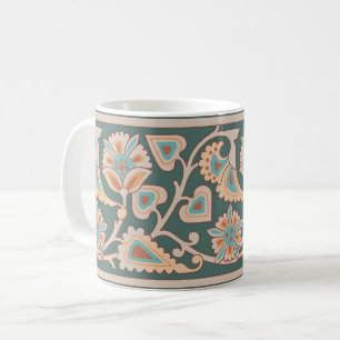 Wüste Twilight Art Nouveau Floral Coffee Tasse