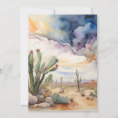 Wüste und Kakteen Wedding Einladung (Rückseite)
