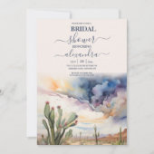 Wüste und Kaktus-Brautparty Einladung (Vorderseite)