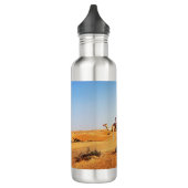Wüste und Kamele von Dubai Edelstahlflasche (Links)