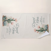 Wüste Vibes Junggeselinnen-Abschied Blubing Cactus Strandtuch (Vorderseite)